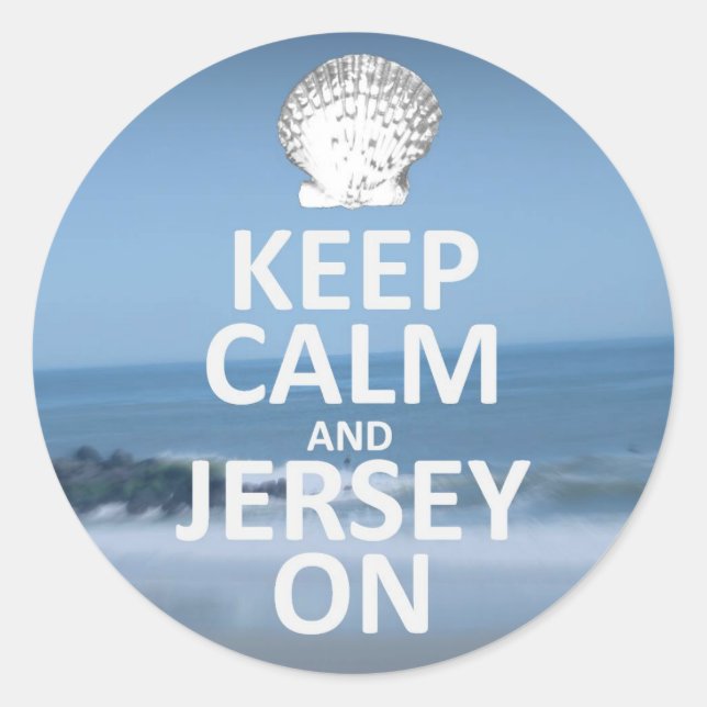 Keep Calm and Jersey On Stickers (Front)