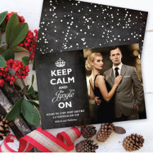 Keep Calm And Jingle On Chalkboard Christmas Funny