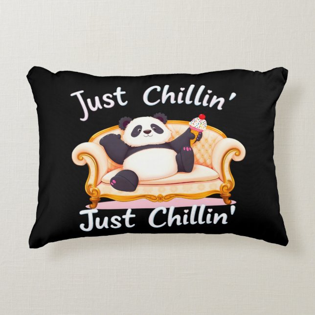 Keep Calm and Just Chillin' with Ice Cream Decorative Cushion (Front)