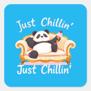 Keep Calm and Just Chillin' with Ice Cream Square Sticker