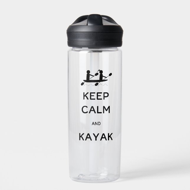 Keep Calm and Kayak with Me Water Bottle (Front)