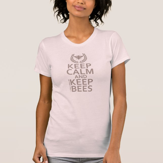 KEEP CALM and KEEP BEES TShirt (Front)