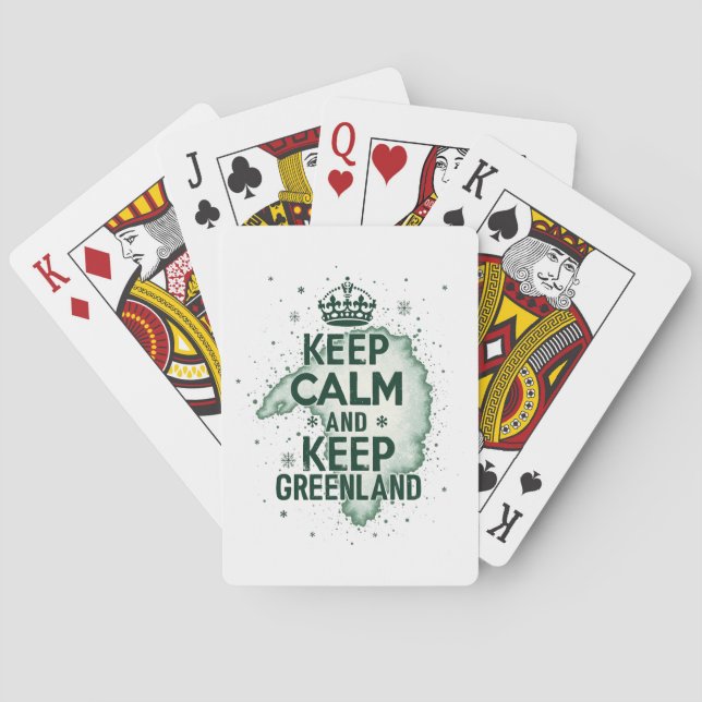 Keep Calm and Keep Greenland Playing Cards (Back)