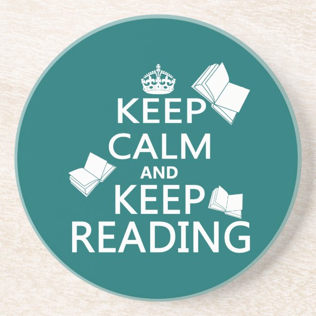 Keep Calm and Keep Reading Coaster (Front)