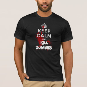 Keep Calm And Kill Zombies Black T-Shirt