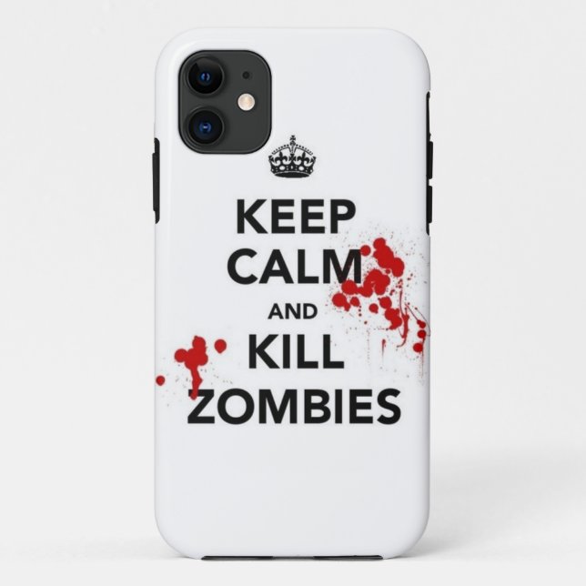 keep calm and kill zombies Case-Mate iPhone case (Back)
