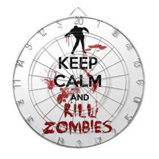 Keep Calm and Kill Zombies Dartboard
