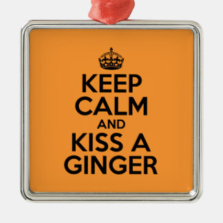 Keep calm and kiss a Ginger Metal Tree Decoration