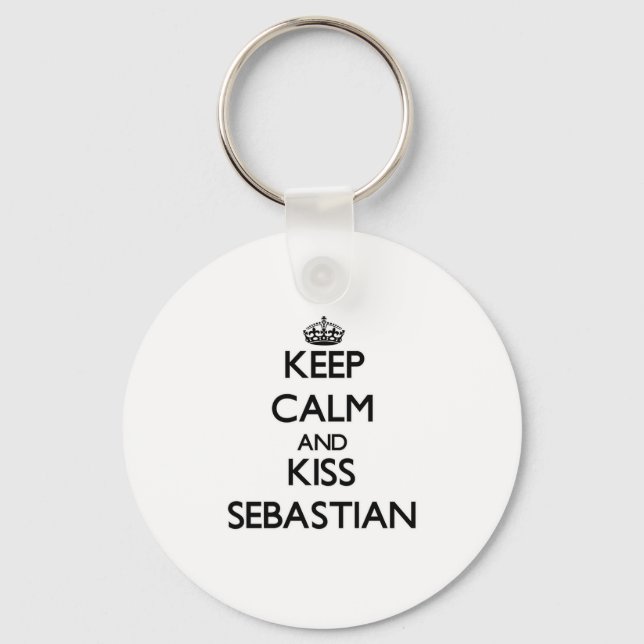 Keep Calm and Kiss Sebastian Key Ring (Front)