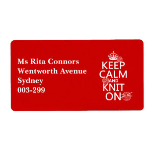 Keep Calm and Knit On - all colours