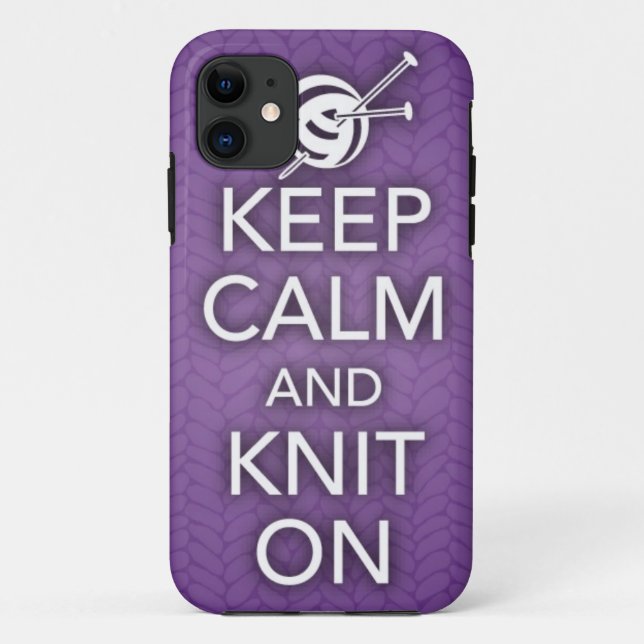 Keep Calm and Knit On iPhone 5 Case (Back)