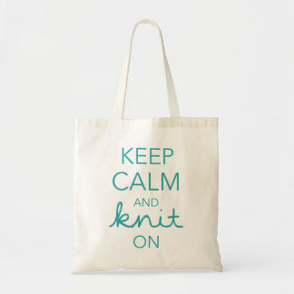 Keep Calm and Knit On Tote Bag