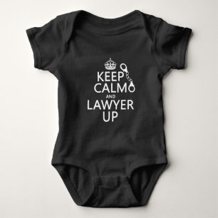 Keep Calm and Lawyer Up (any colour) Baby Bodysuit