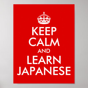 Keep Calm and Learn Japanese Poster