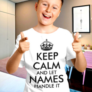 keep calm and let add your own name handle it cool T-Shirt