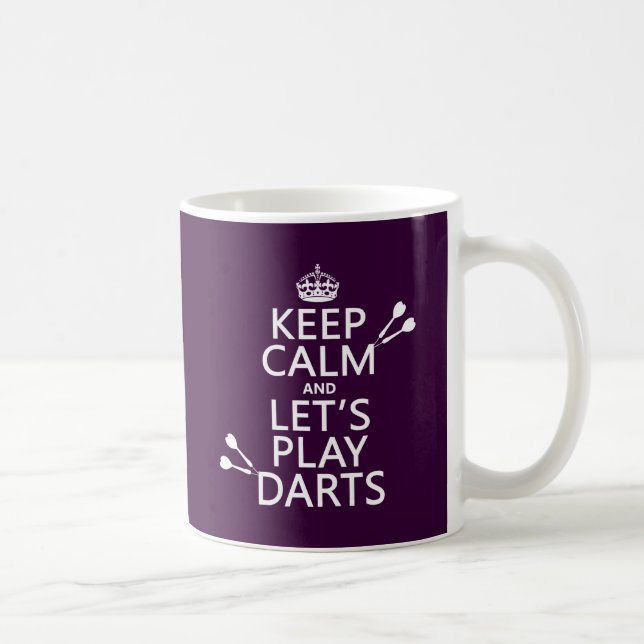 Keep Calm and Let's Play Darts Coffee Mug (Right)