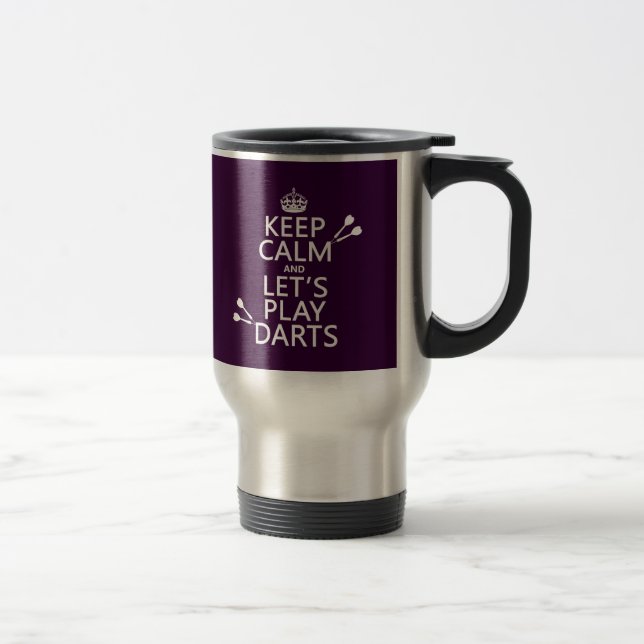 Keep Calm and Let's Play Darts Travel Mug (Right)