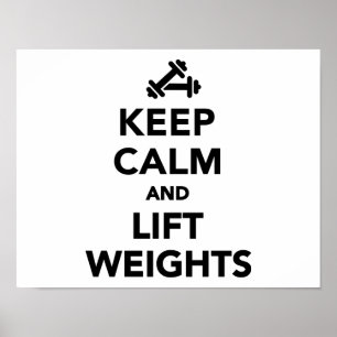 Keep calm and lift weights Bodybuilding Poster