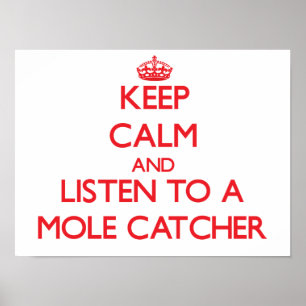 Keep Calm and Listen to a Mole Catcher Poster