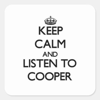 Keep Calm and Listen to Cooper Square Sticker