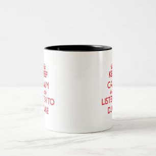 Keep calm and Listen to Duke Two-Tone Coffee Mug