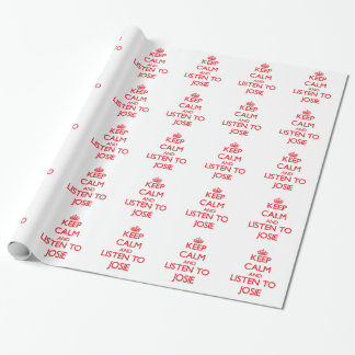 Keep Calm and listen to Josie Wrapping Paper