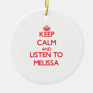 Keep Calm and listen to Melissa Ceramic Tree Decoration