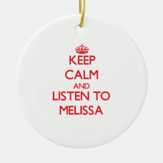 Keep Calm and listen to Melissa Ceramic Tree Decoration