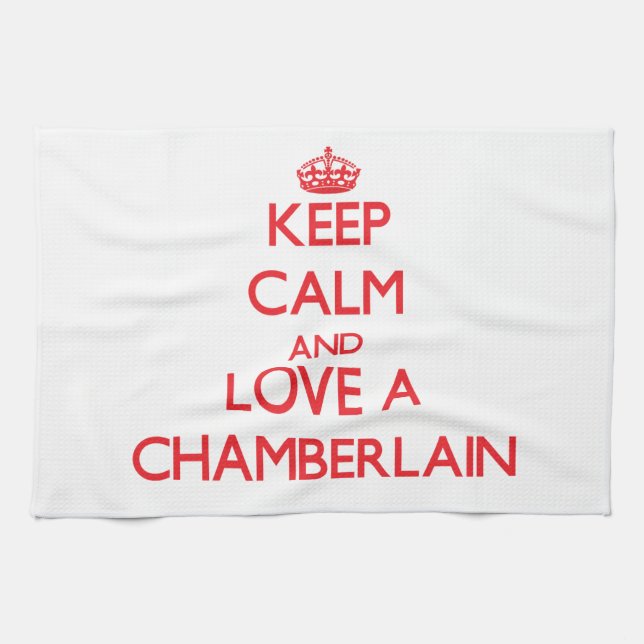 Keep Calm and Love a Chamberlain Tea Towel (Horizontal)