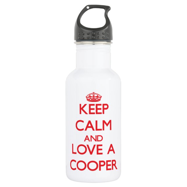 Keep Calm and Love a Cooper 532 Ml Water Bottle (Front)