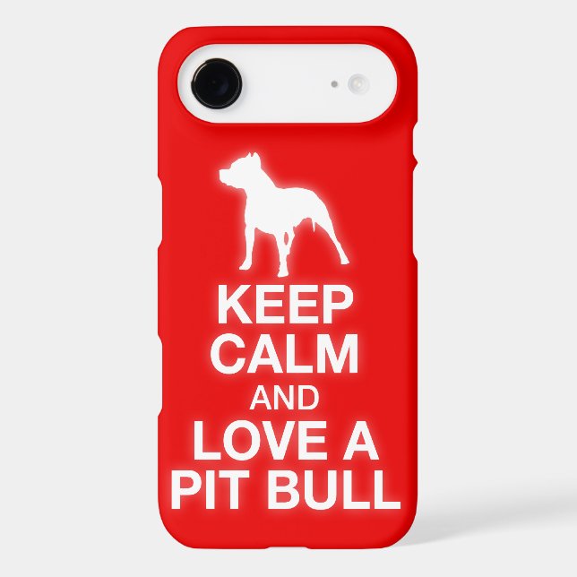 Keep Calm And Love A Pit Bull - iPhone 4/4S Case (Back)