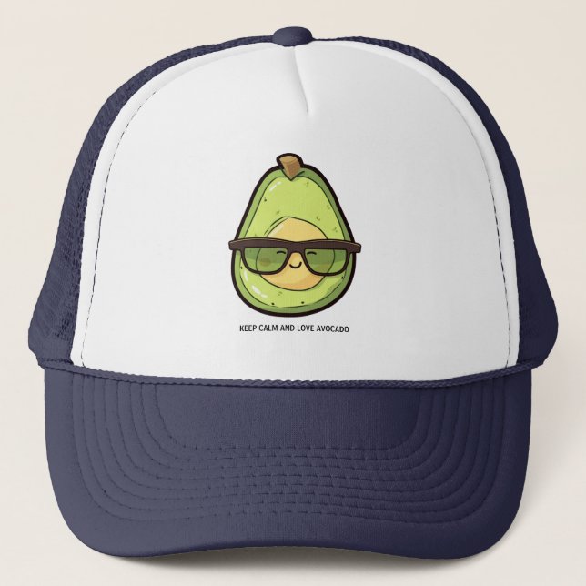 Keep calm and love avocado trucker hat (Front)