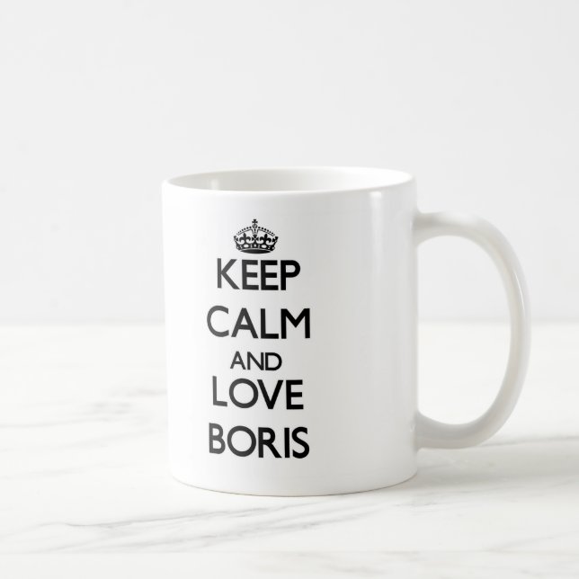 Keep Calm and Love Boris Coffee Mug (Right)