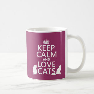 Keep Calm and Love Cats Coffee Mug