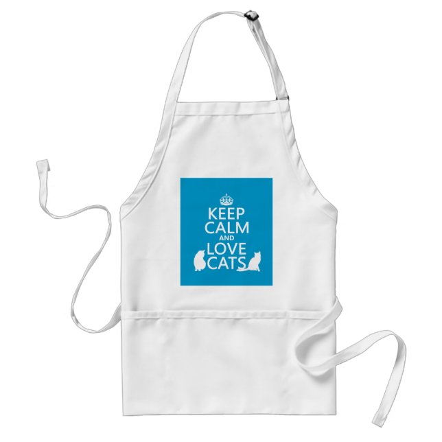 Keep Calm and Love Cats Standard Apron (Front)