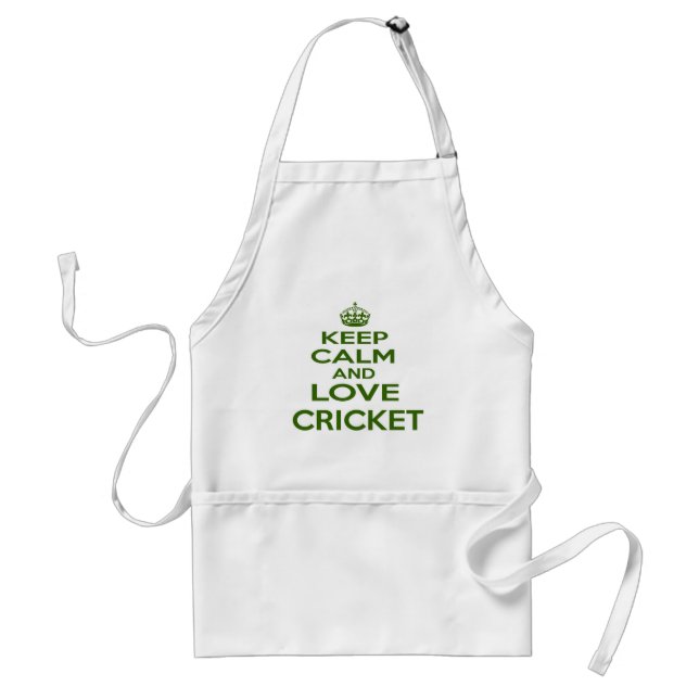 Keep Calm And Love Cricket Standard Apron (Front)