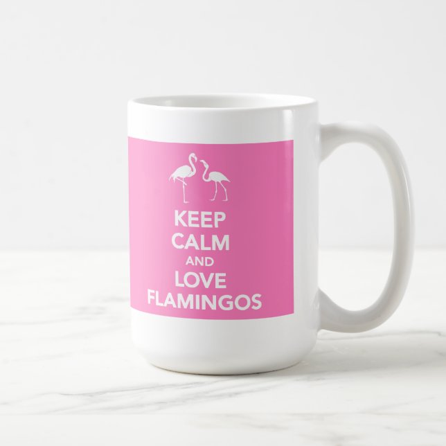 Keep Calm and Love Flamingos mug (Right)