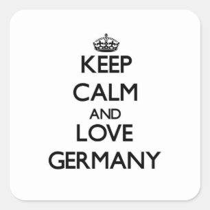 Keep Calm and Love Germany Square Sticker