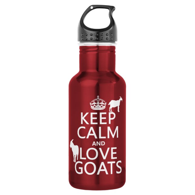 Keep Calm and Love Goats 532 Ml Water Bottle (Front)