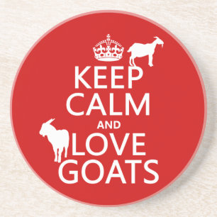 Keep Calm and Love Goats Coaster