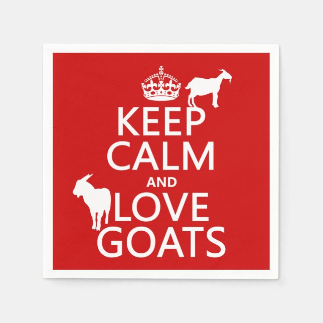Keep Calm and Love Goats Napkin (Front)