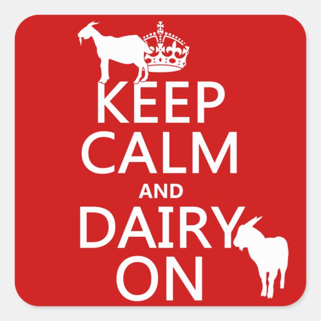 Keep Calm and Love Goats Square Sticker (Front)