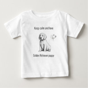 Keep calm and love Golden Retriever puppy Baby T-Shirt