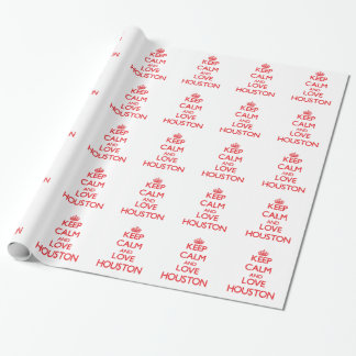Keep Calm and Love Houston Wrapping Paper