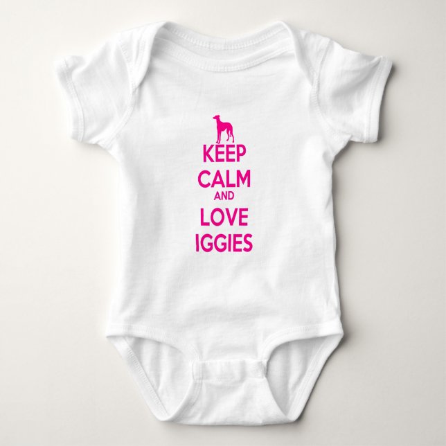 Keep Calm and Love Iggies Baby Bodysuit (Front)
