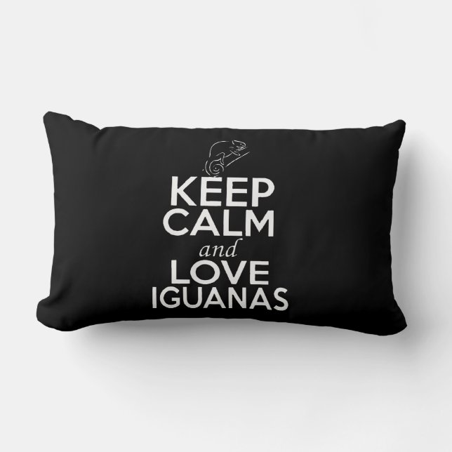 Keep calm and love Iguanas Lumbar Cushion (Front)