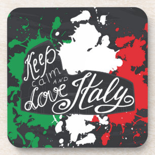 Keep Calm and Love Italy Coaster