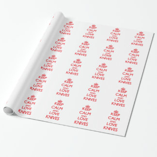 Keep calm and love Knives Wrapping Paper