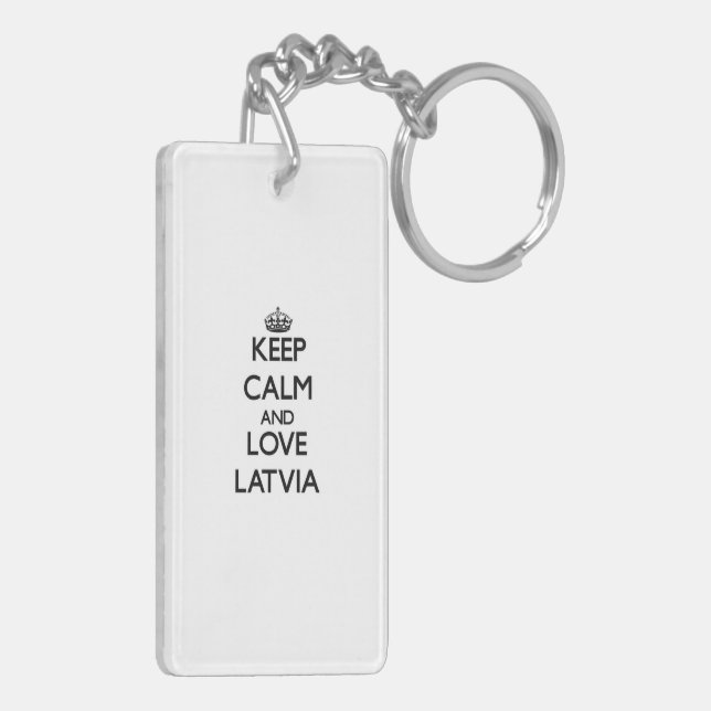 Keep Calm and Love Latvia Key Ring (Back Left)