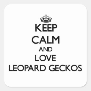 Keep calm and Love Leopard Geckos Square Sticker